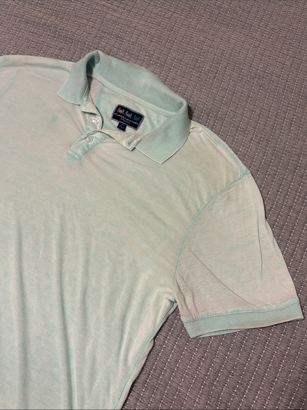 Charleston Threads Men’s Light Mint Polo Shirt - Soft Everyday Tee